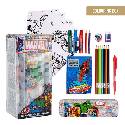 Set papeleria coloreable Marvel_0