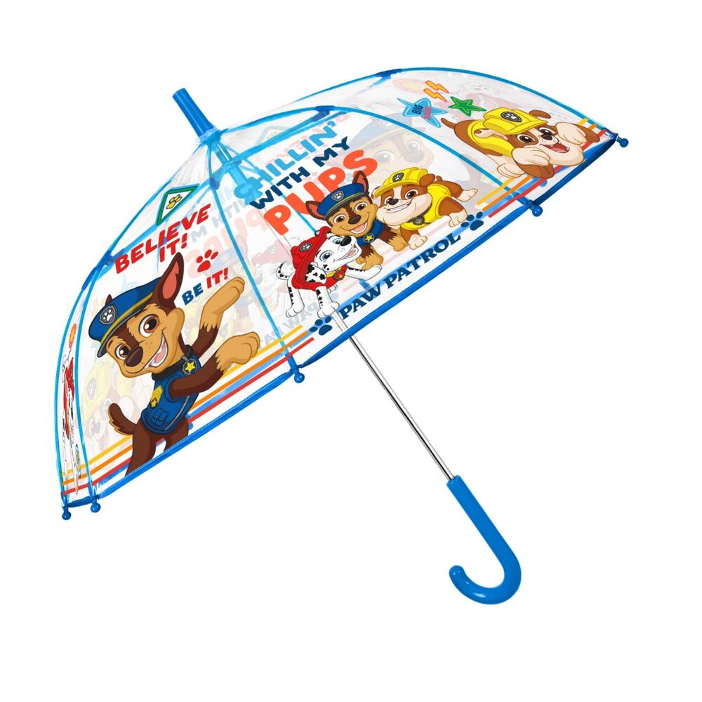 Paraguas manual transparente Patrulla Canina Paw Patrol 45cm_0