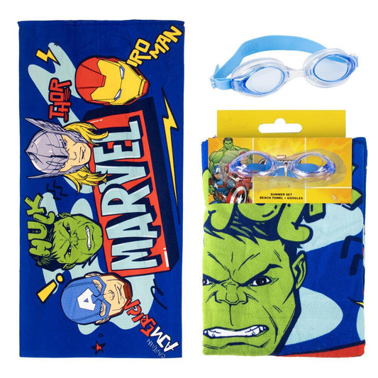 Set toalla + gafas natacion Vengadores Avengers Marvel_0