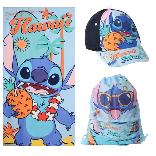 Set toalla + saco + gorra Stitch Disney_0