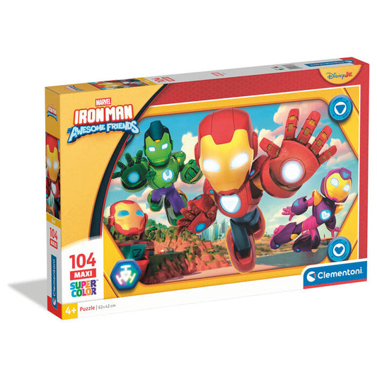 Puzzle Maxi Iron Man y Su Superequipo Marvel 104pzs_0