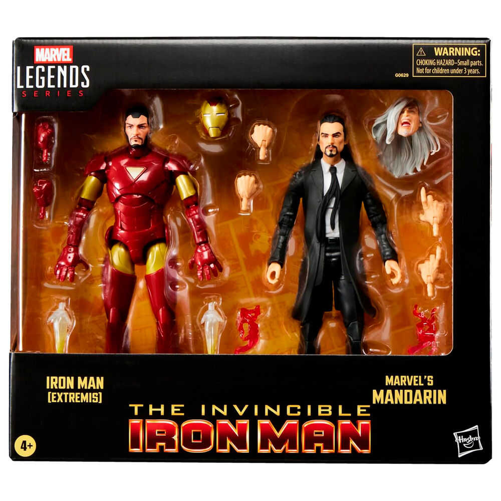 Blister 2 figuras Iron Man Extremis & Marvels Mandarin The Invencible Iron Man Marvel 15cm_0