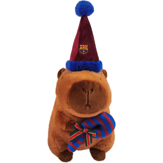Peluche capibara gorro de papa noel FC Barcelona 35cm_0