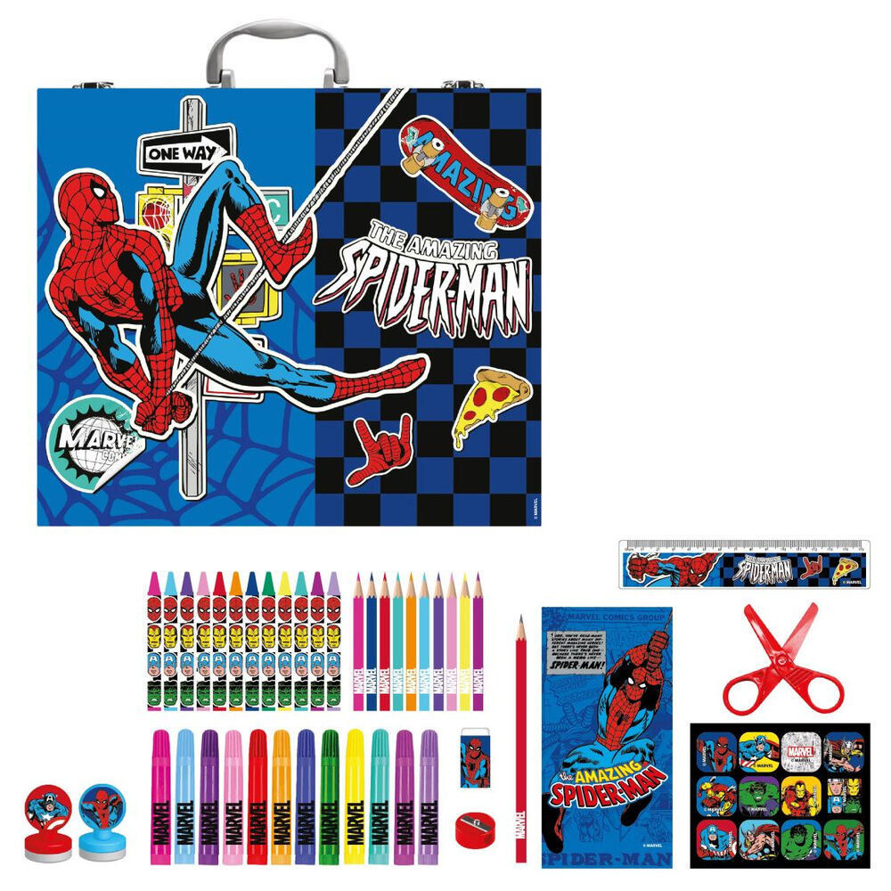Maletin papeleria coloreable Spiderman Marvel_0