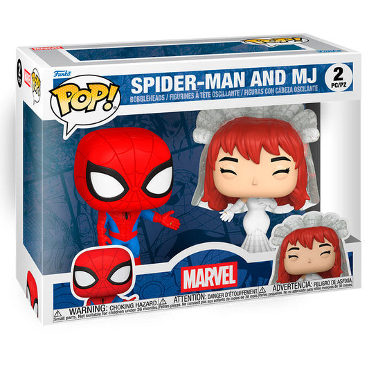 Blister 2 figuras POP Marvel Spider-Man and MJ_0
