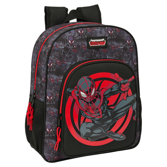 Mochila Miles Morales Spiderman Marvel 38cm adaptable_0