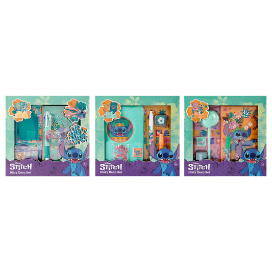 Set Decoracion Diario Stitch Disney_0