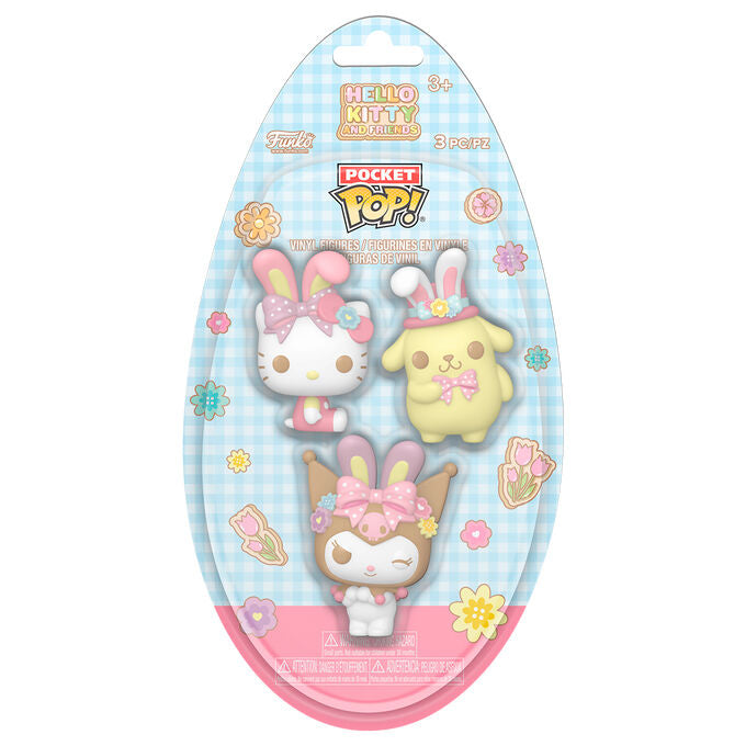 Blister 3 figuras Pocket POP Egg Hello Kitty and Friends_0