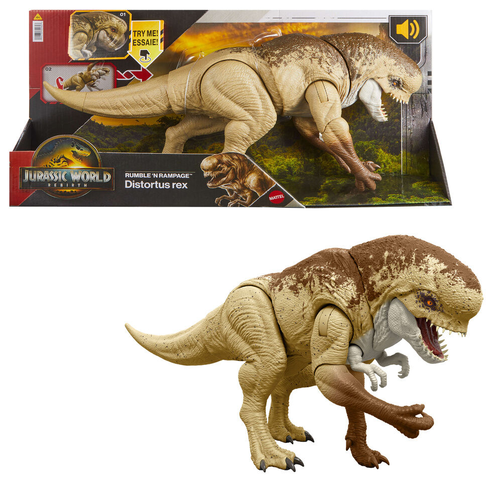 Figurinha Mattel / Jurassic World: Die Wiedergeburt Distortus Rex / Preto / JGB58_0