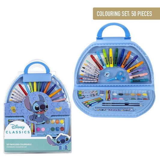Set Papeleria Stitch Disney 50pzs_0