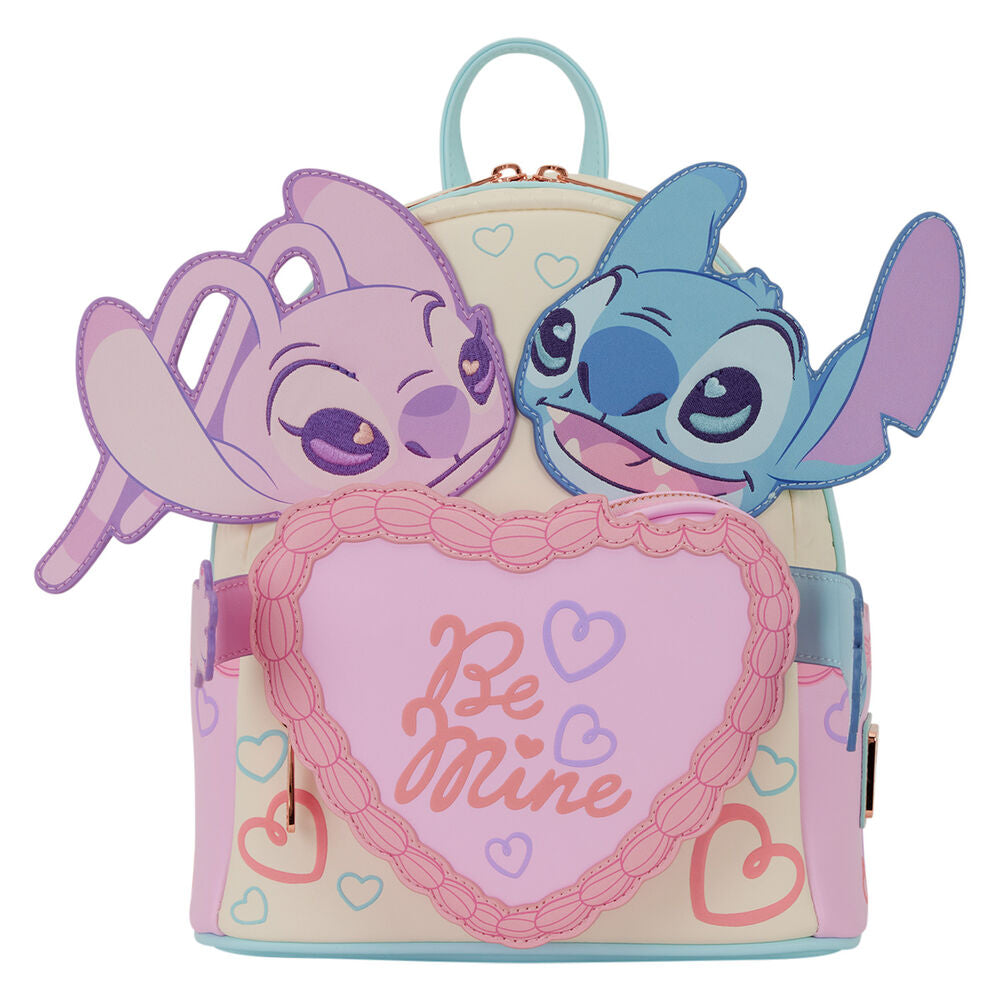 Mochila Be Mine Angel & Stitch Disney Loungefly_0