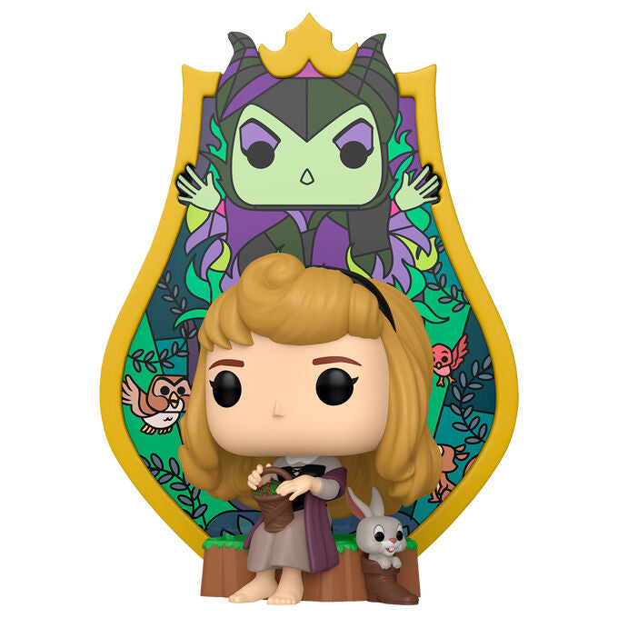 Figura POP Deluxe Disney La Bella Durmiente Aurora Maleficent Stained Glass_0