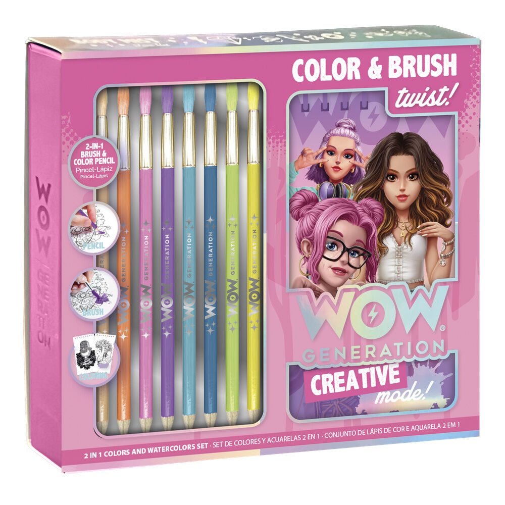 Set bloc artista pincel y lapices acuarela Wow Generation_0