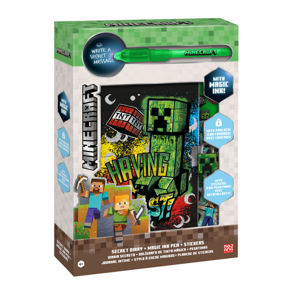 Diario + boligrafo magico Minecraft_0