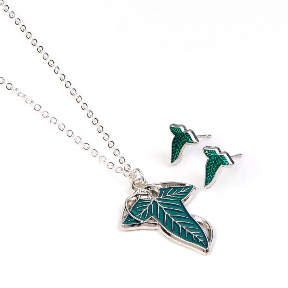 Set colgante + pendientes La Hoja de Lorien El SeÃ±or de los Anillos_0