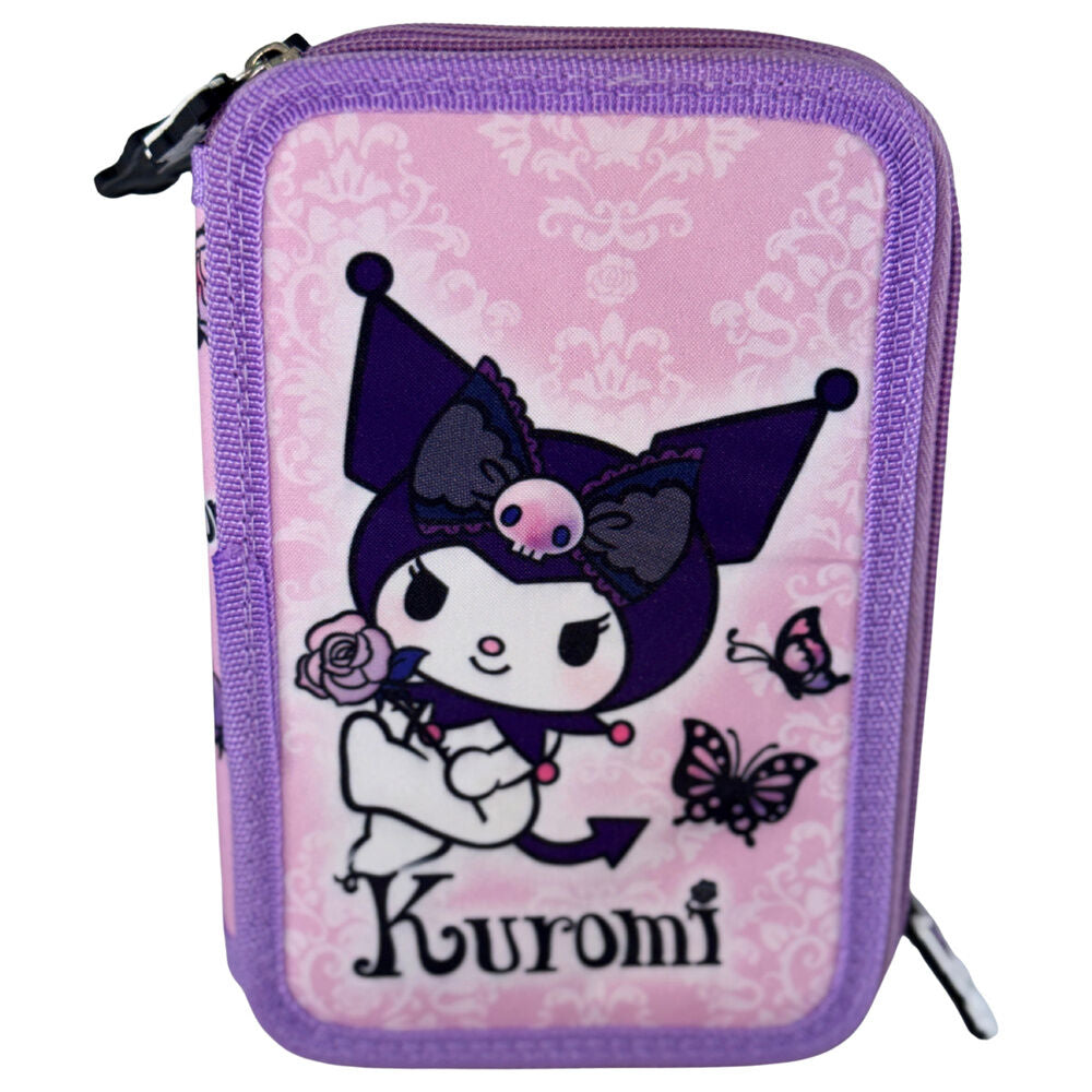 Plumier Purple Kuromi Hello Kitty triple_0