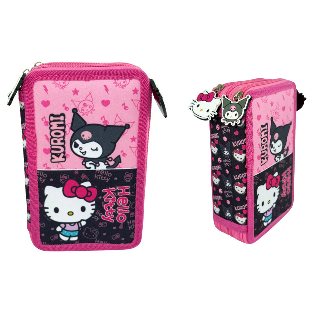 Plumier Kuromi & Hello Kitty triple_0