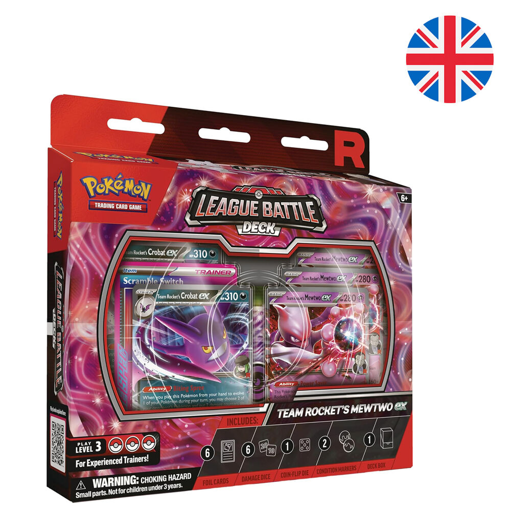 Blister cartas League Battle Deck Team Rockets Mewtwo Ex Pokemon ingles_0