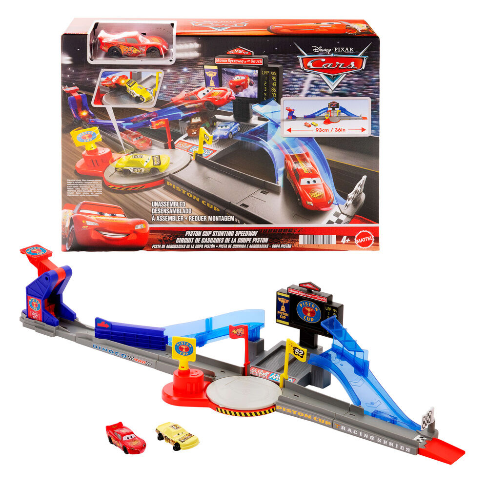 Pista Carreras Copa Piston Salto Rayo McQueen Cars Disney Pixar_0