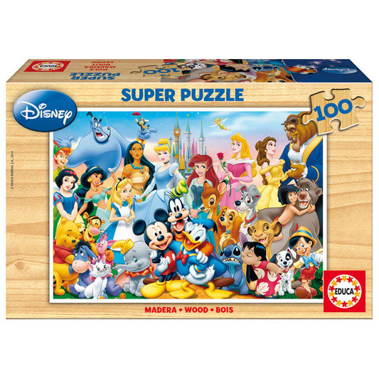 Puzzle El Maravilloso Mundo de Disney madera 100pzs_0