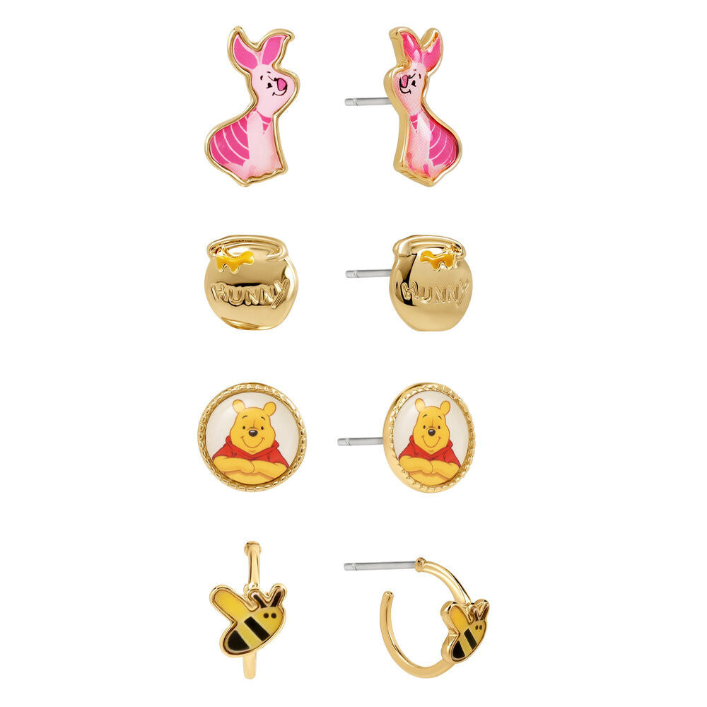 Set 4 pendientes Winnie the Pooh Disney_0