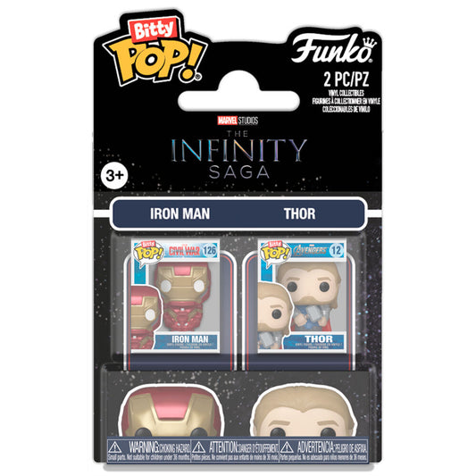 Blister 2 figuras Bitty POP Marvel Infinity Saga Iron Man & Thor_0
