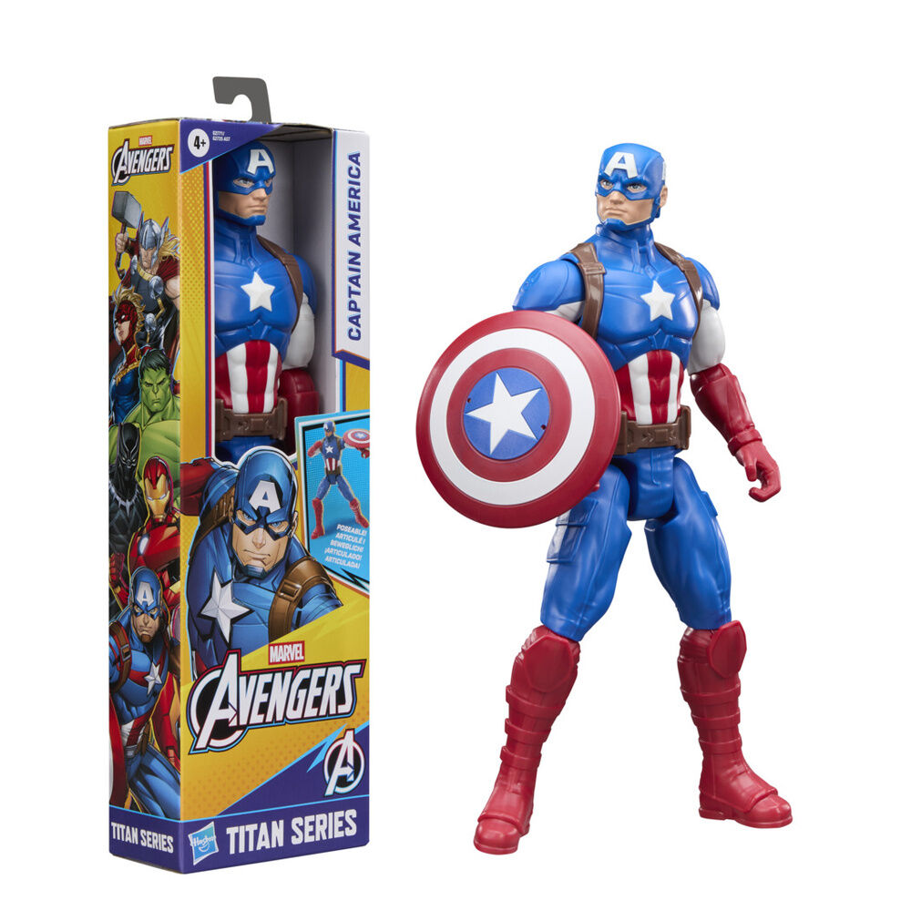 Figura Capitan America Titan Series Los Vengadores Avengers Marvel 30cm_0
