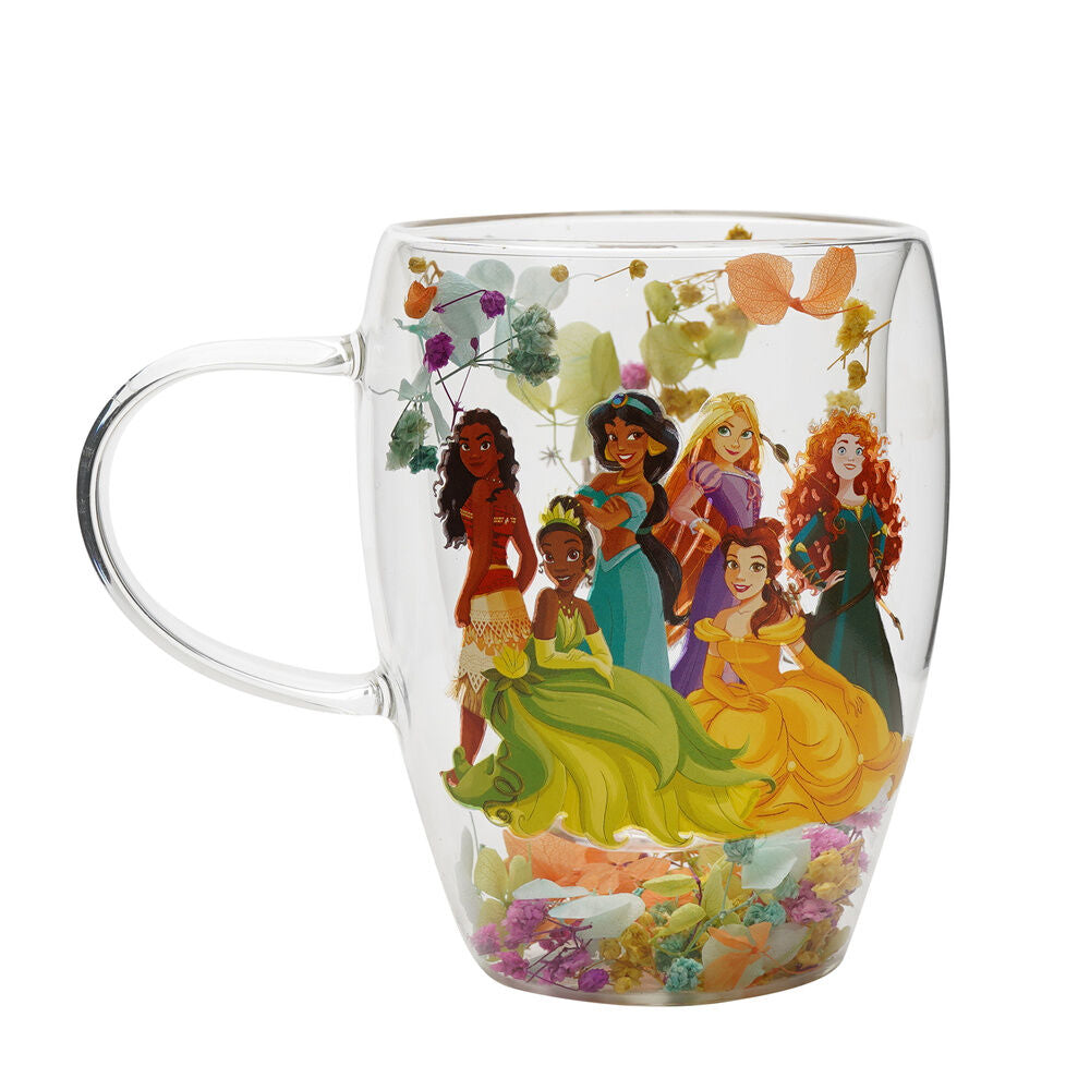 Taza cristal flores secas Princesas Disney_0