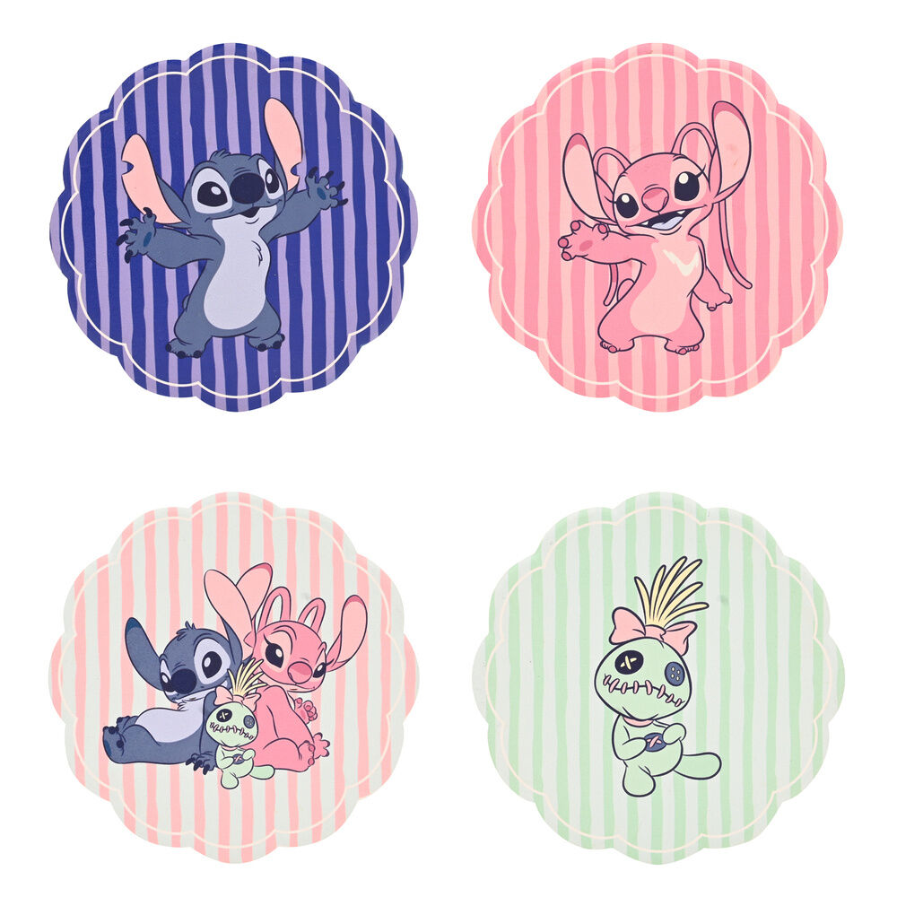 Set 4 posavasos ceramica Stitch Disney_0