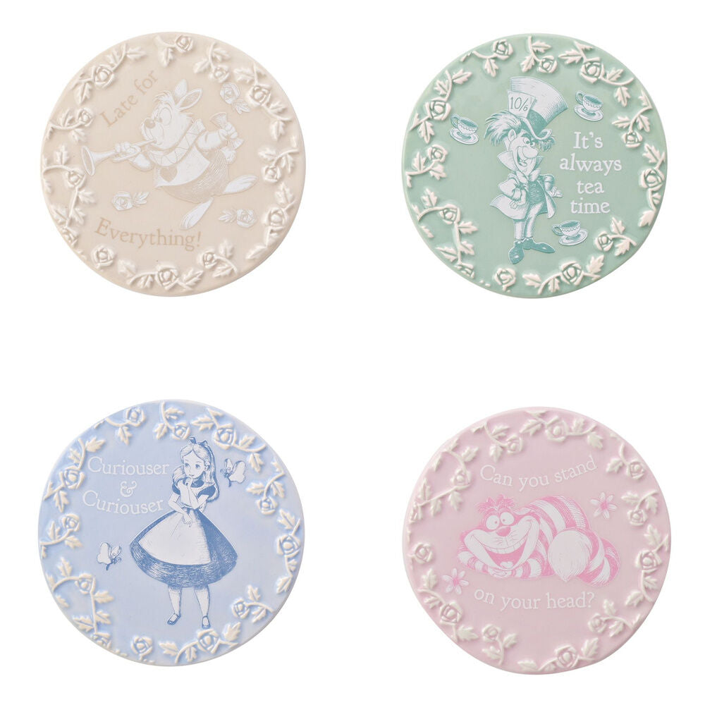 Set 4 posavasos Alicia en el Pais de las Maravillas Disney_0
