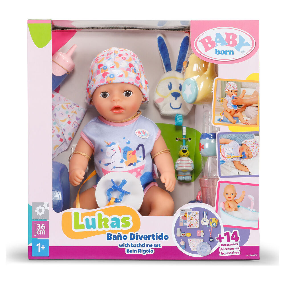 MuÃ±eco Lukas BaÃ±o Divertido Baby Born 36cm_0