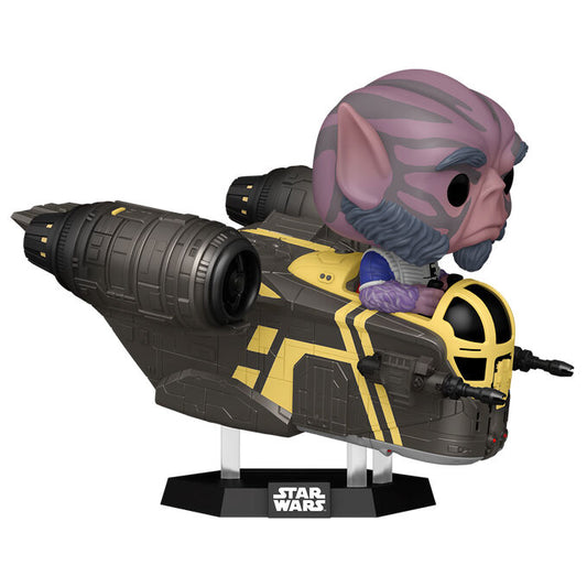 Figura POP Rides Deluxe Star Wars Mandalorian & Grogu Zeb Orrelios in the Razor Crest_0