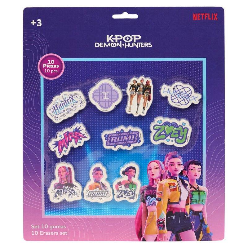 Set gomas borrar Stationery Kpop Demon Hunters_0