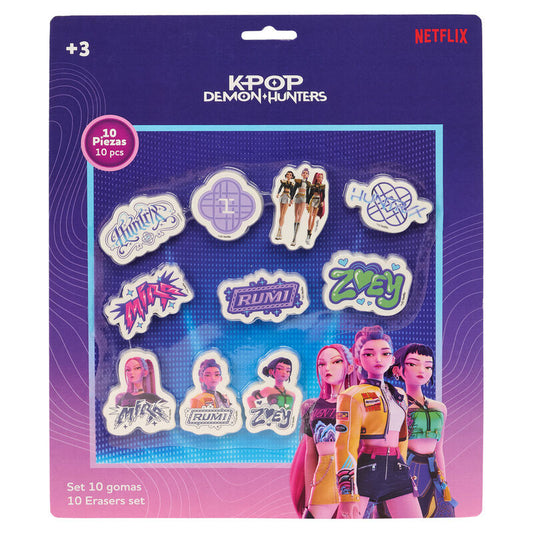 Set gomas borrar Stationery Kpop Demon Hunters_0