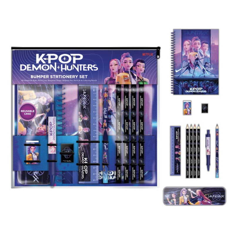 Set papeleria cuaderno A5 KPop Demon Hunters_0