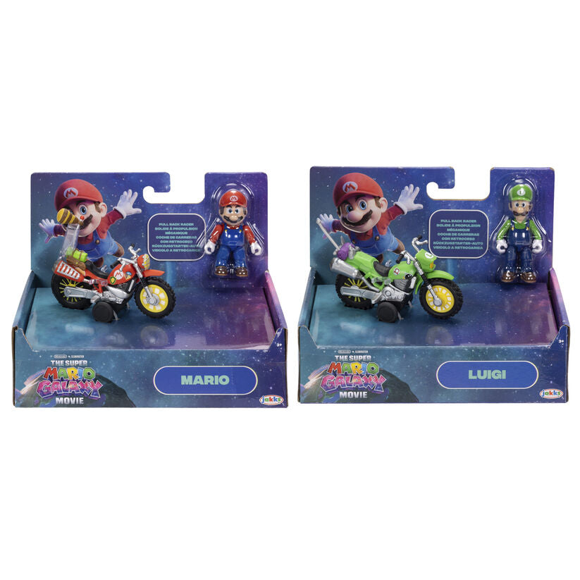 Figura + vehiculo Mario & Luigi Super Mario Galaxy Movie Super Mario Bros surtido_0