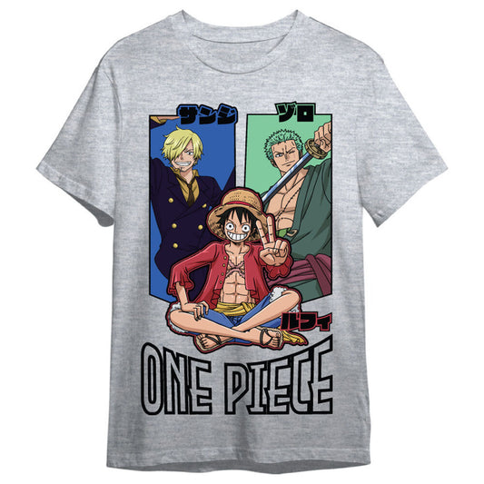 Camiseta Monkey D. Luffy, Roronoa Zoro & Sanji One Piece adulto_0