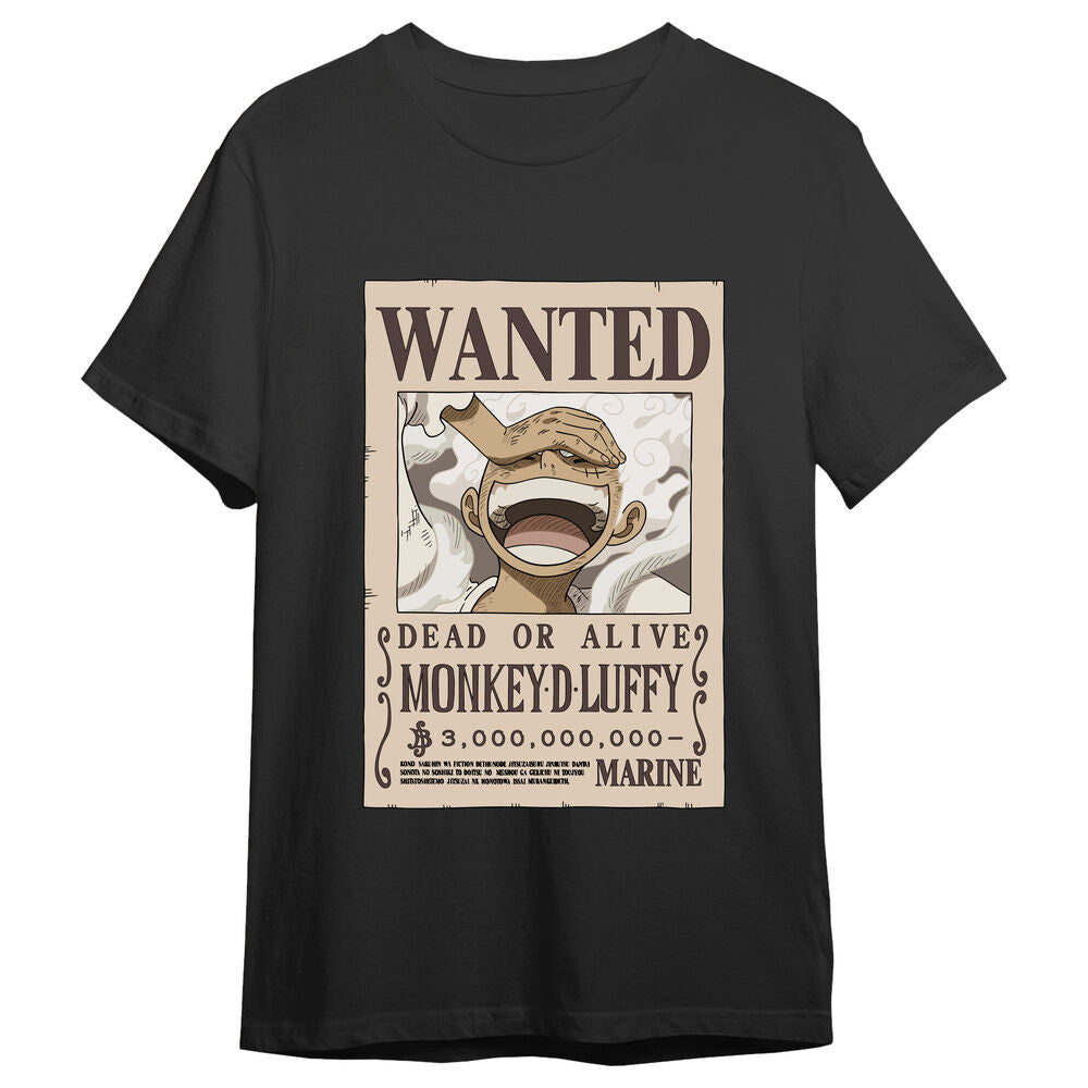 Camiseta Monkey D. Luffy Wanted One Piece adulto_0
