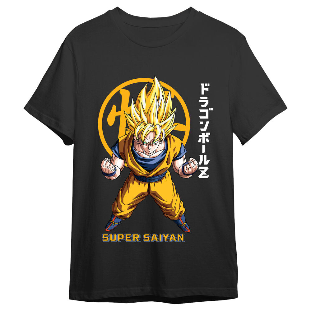 Camiseta Goku Super Saiyan Kanji Dragon Ball Z adulto_0
