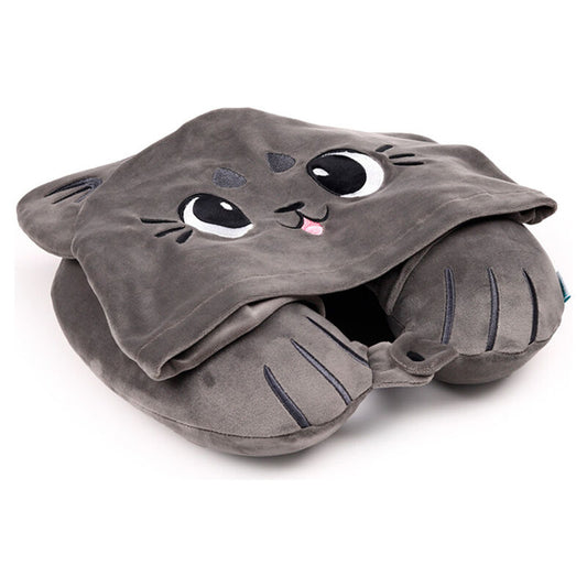 Almohada viaje capucha Gatos Beans & Co Hoodeazzz_0