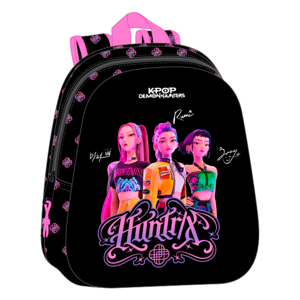 Mochila 3D Negra KPop Demon Hunters 33cm_0