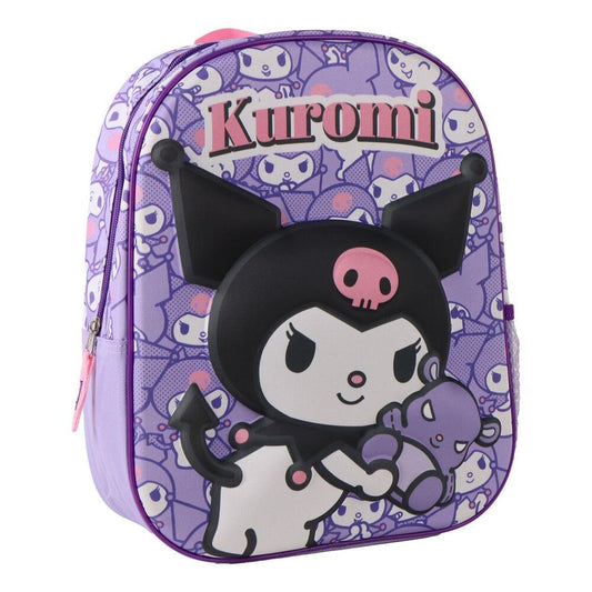 Mochila 3D Kuromi Hello Kitty 30cm_0