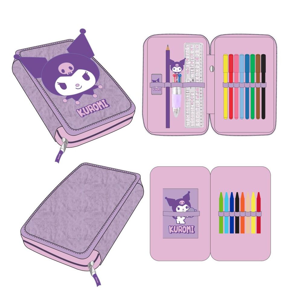 Plumier Kuromi Hello Kitty doble_0