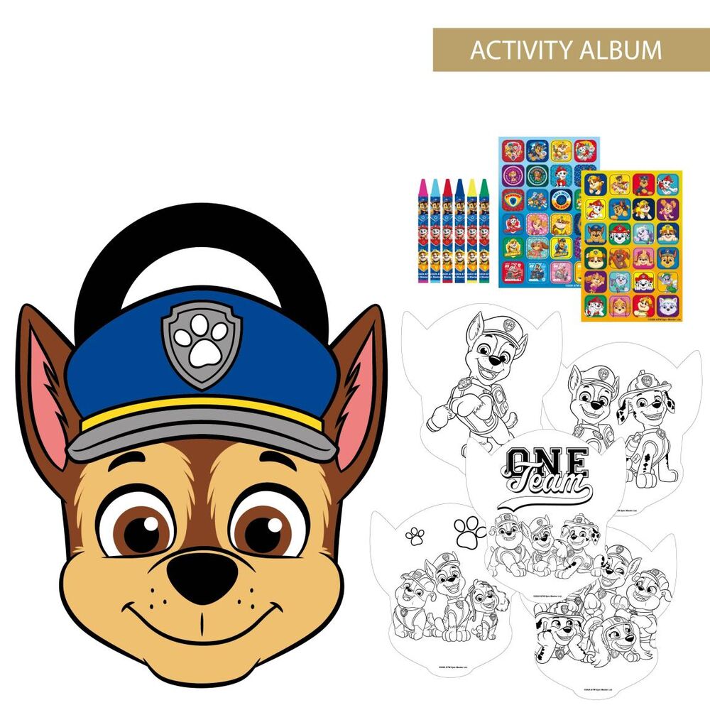 Album actividades coloreable Chase Patrulla Canina Paw Patrol_0