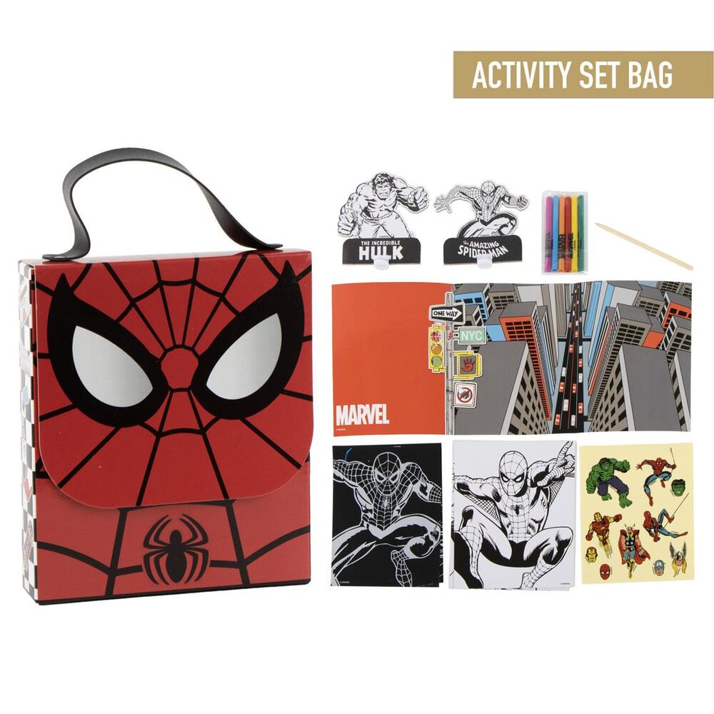 Mochila set coloreable Spiderman Marvel_0