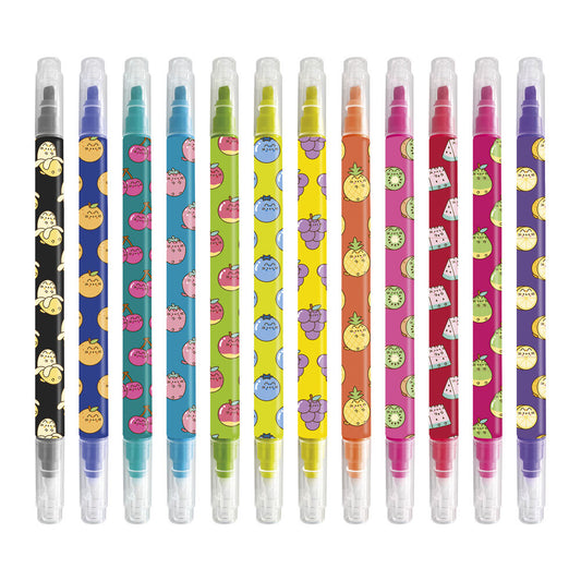 Set 12 rotuladores borrables Fruits Pusheen_0