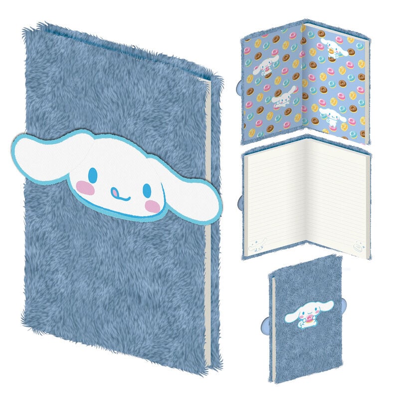 Cuaderno peluche A5 Cinnamoroll Hello Kitty_0