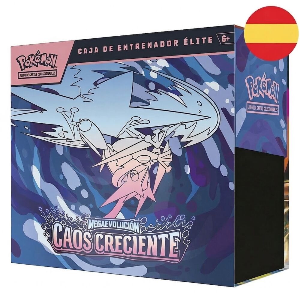 Estuche cartas Entrenador Elite Caos Creciente Megaevolucion Pokemon espaÃ±ol_0