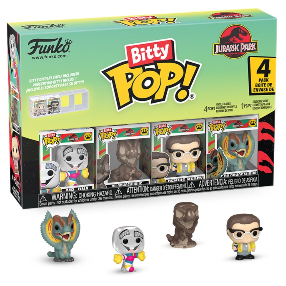 Blister 4 figuras Bitty POP Jurassic Park Mr. DNA_0