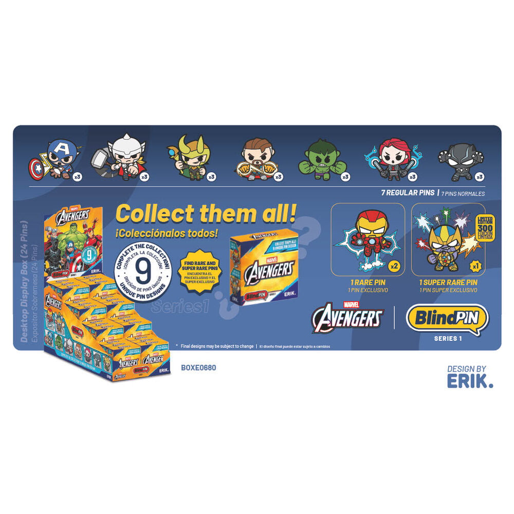 Pin misterioso coleccionable Los Vengadores Avengers Marvel BlindPIN_0